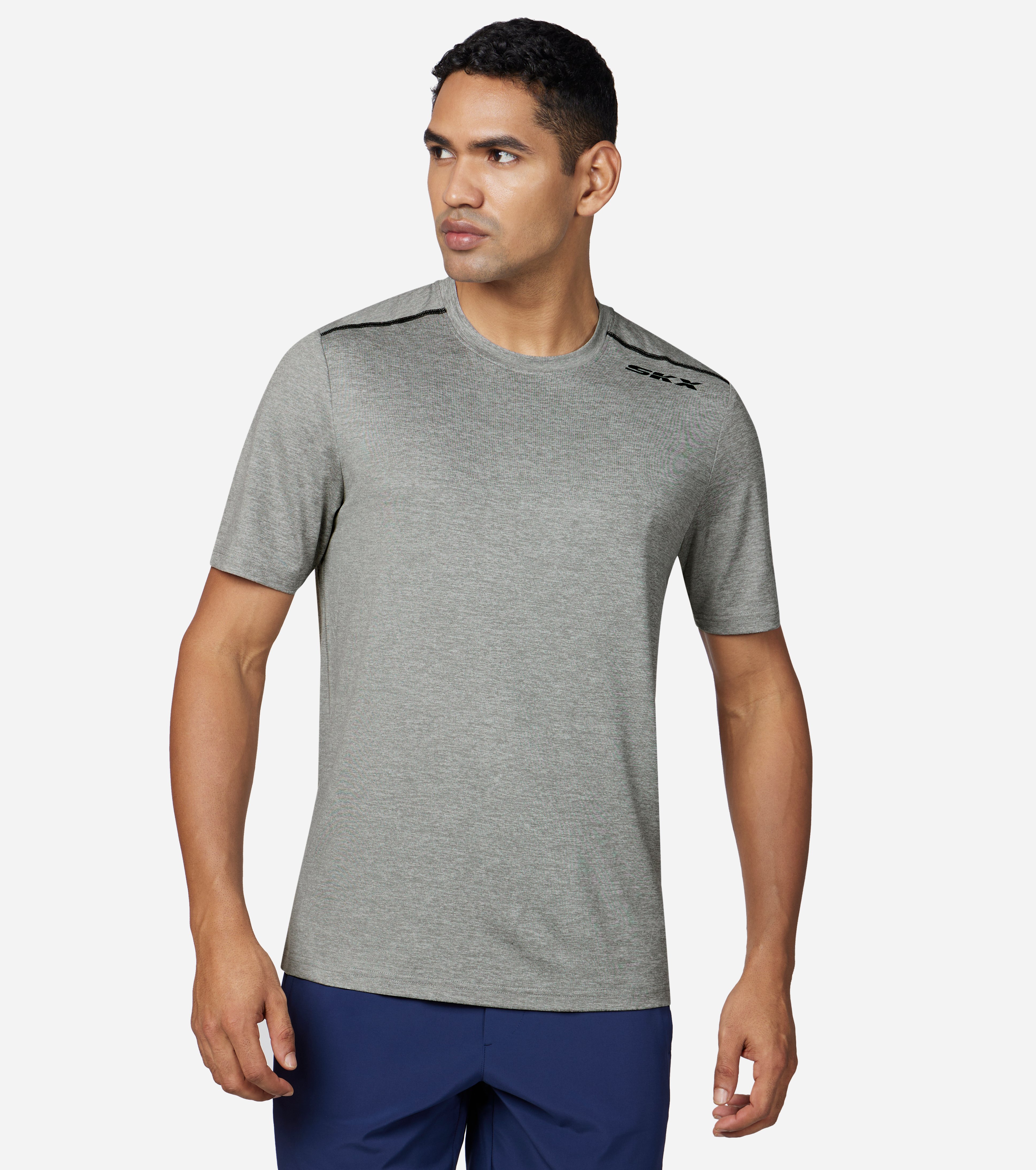 GODRI SWIFT T-SHIRT, LIGHT GREY Apparels Lateral View