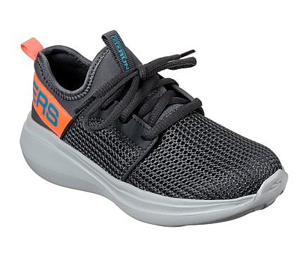 GO RUN FAST - VALOR, CHARCOAL/BLUE Footwear Lateral View