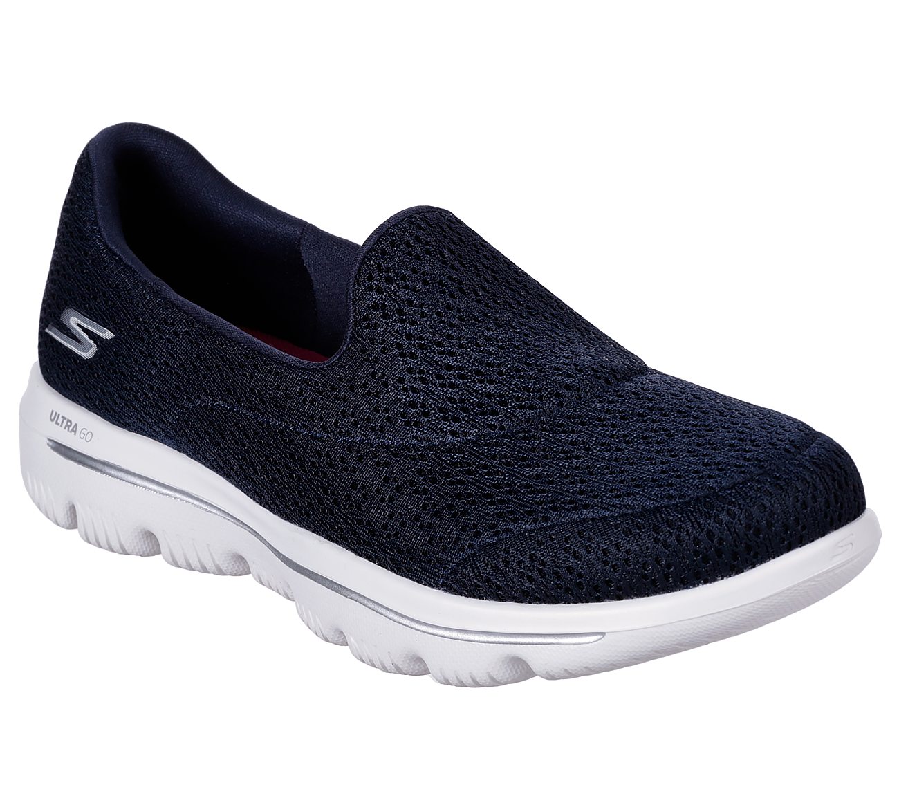 Skechers Navy/White Go Walk Evolution Ultra Persi Slip On Shoes For ...