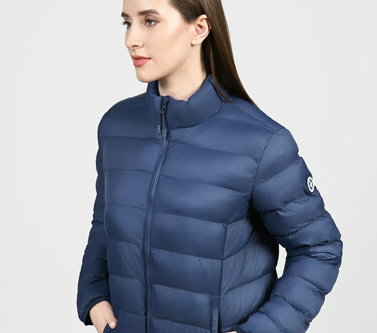 PUFFER FZ JACKET, PURPLE/BLUE Apparels Right View
