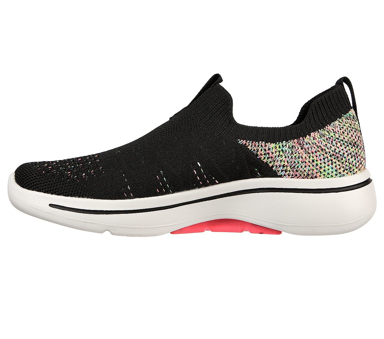 GO WALK ARCH FIT - FUN TIMES, BLACK/MULTI Footwear Left View