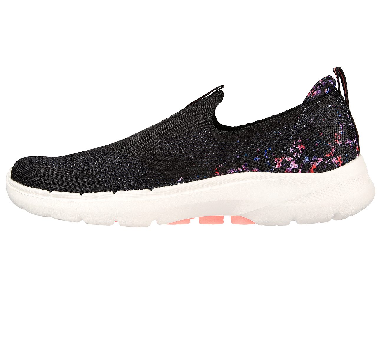 GO WALK 6 - FLORAL SUNRISE, BLACK/MULTI Footwear Left View