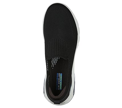 GO WALK AIR-AIRFLOW, BLACK/BLUE Footwear Top View