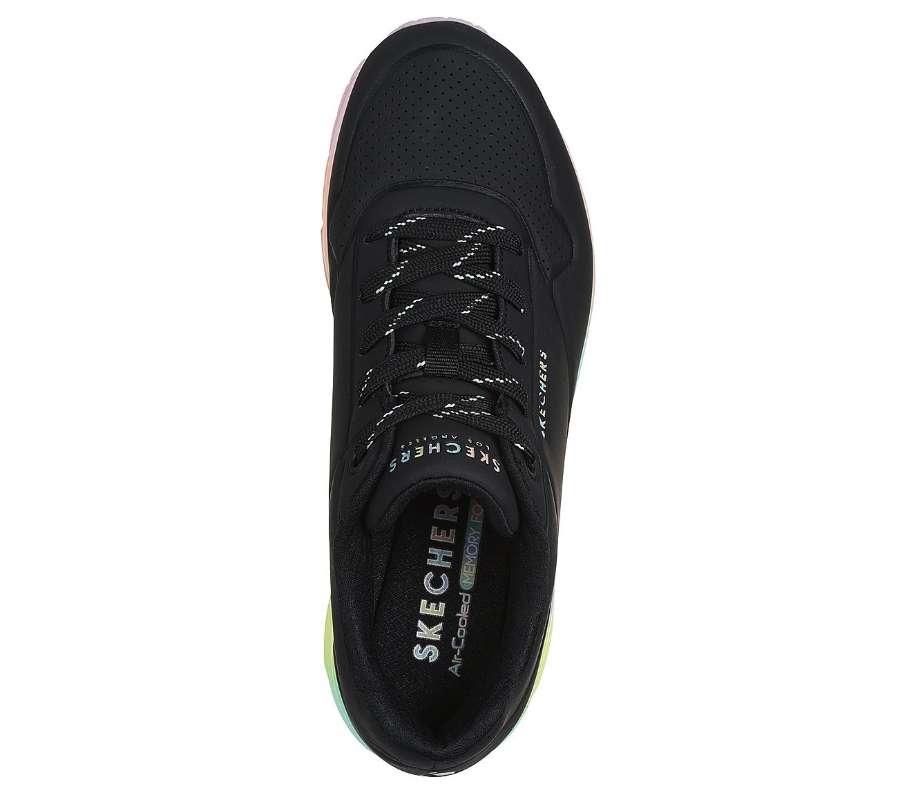 UNO - RAINBOW SOULS, BLACK/MINT Footwear Top View