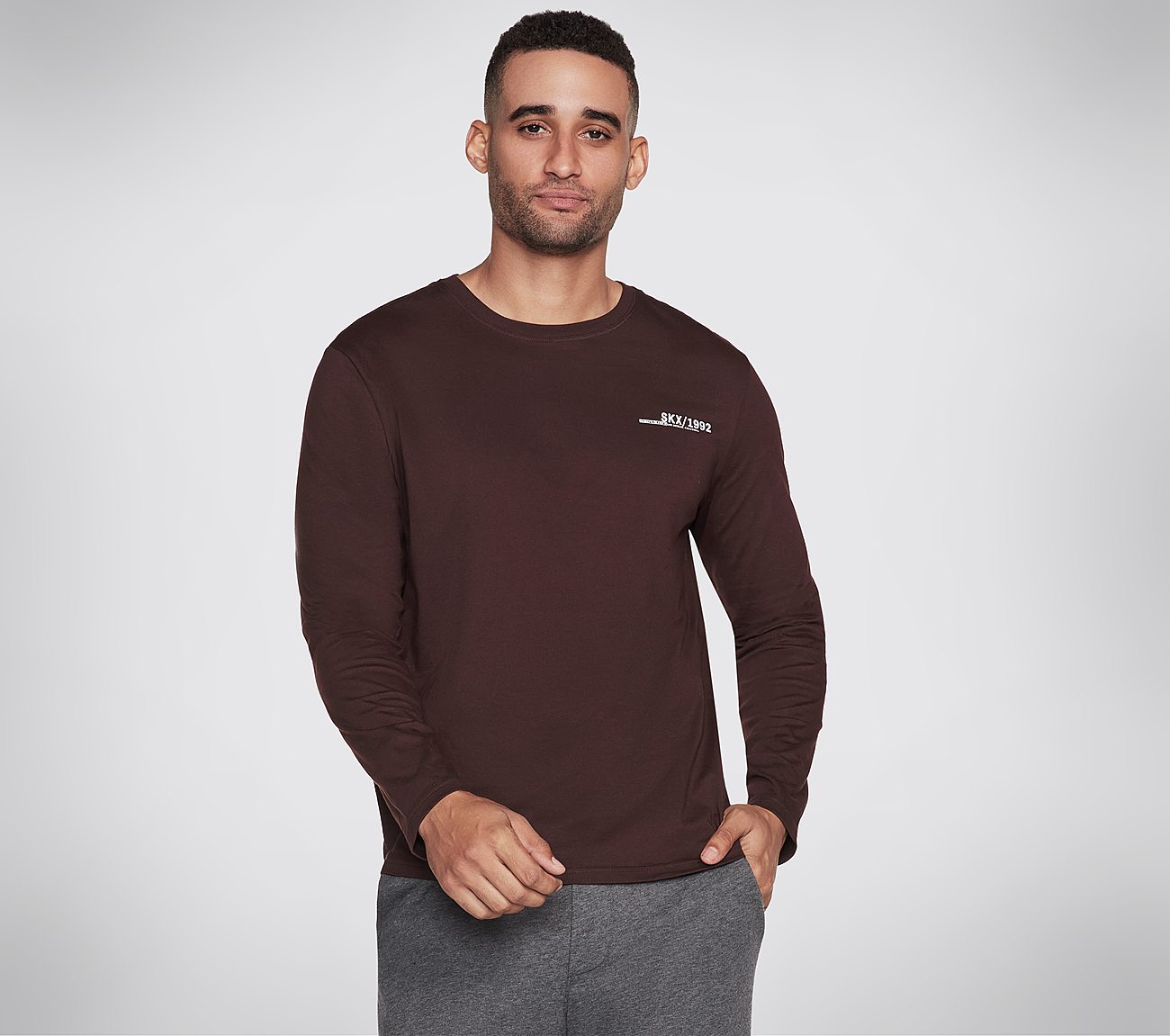 SKECHERS VAROCITY LS, BURGUNDY Apparels Left View