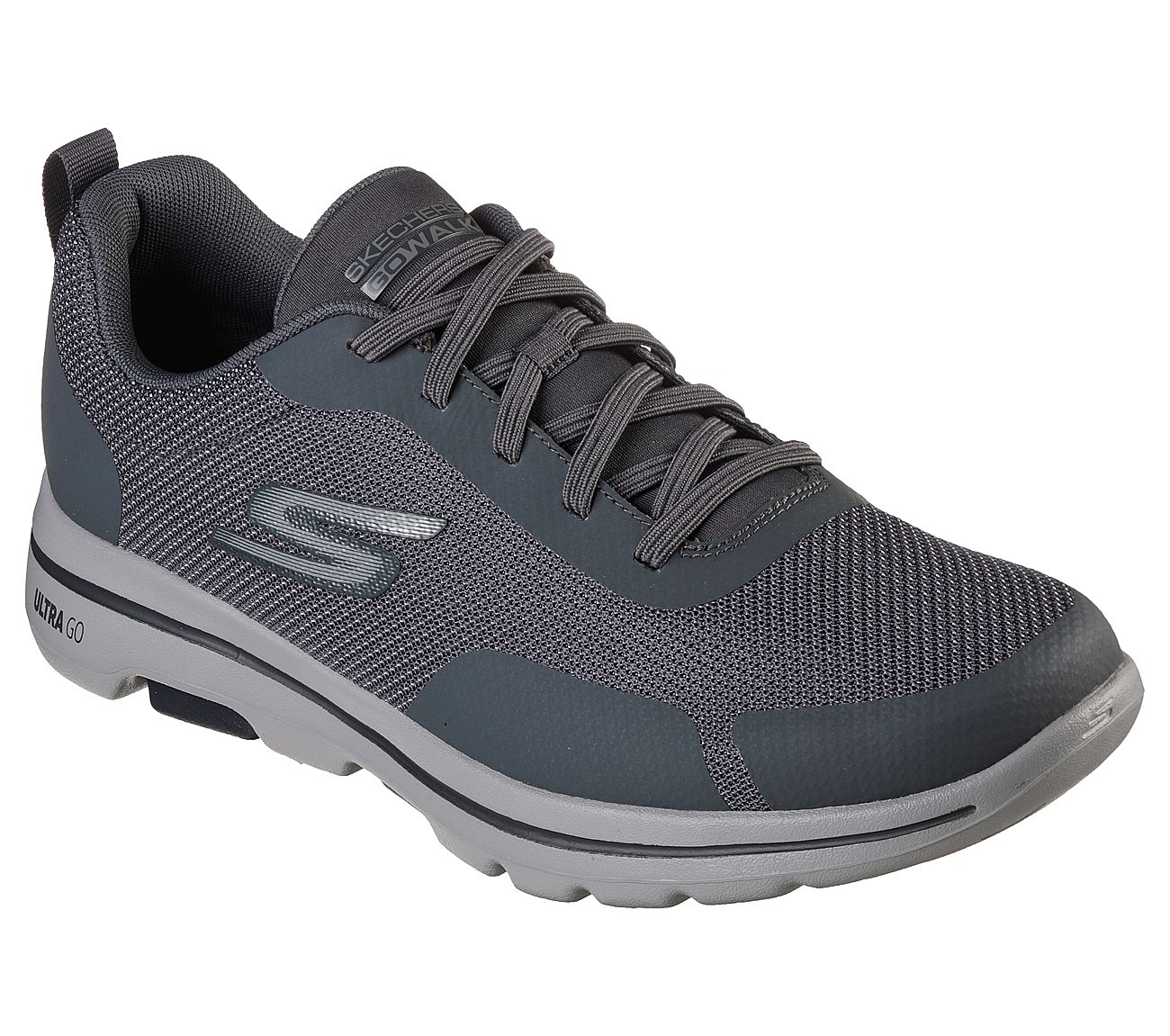GO WALK 5, CCHARCOAL Footwear Right View