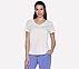 SKECH-BREEZE CASCADE SLUB T-SHIRT, OFF WHITE/PINK
