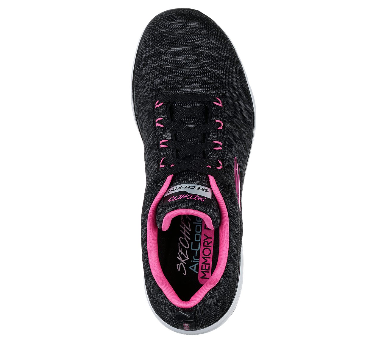 FLEX APPEAL 3, BLACK/HOT PINK Footwear Top View