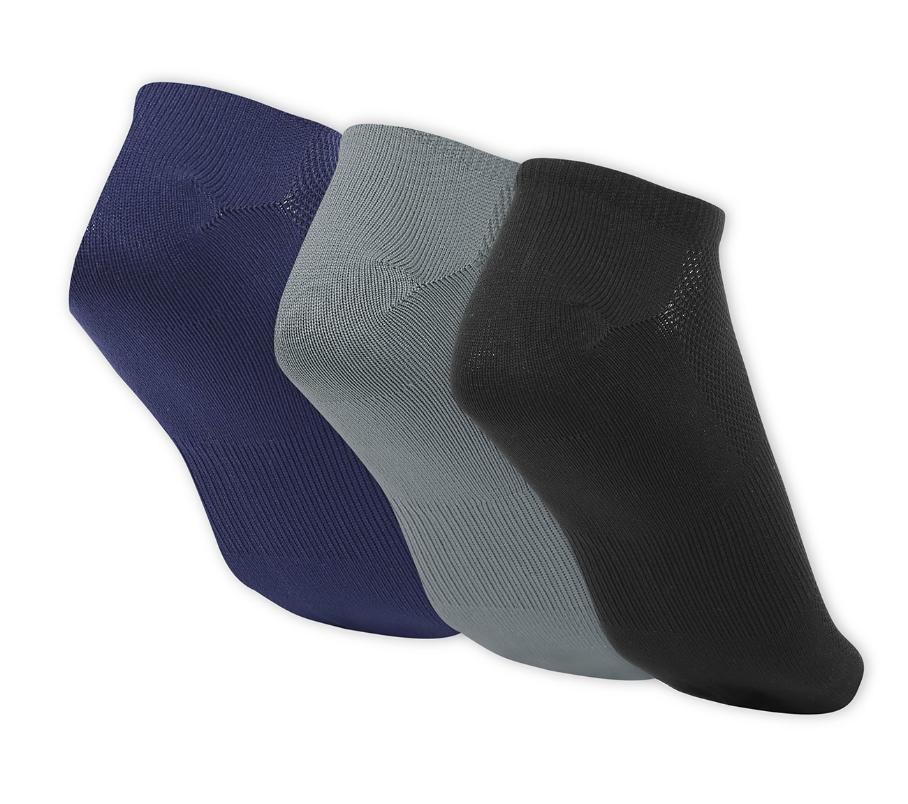 3PK MENS MICROFIBER NON TERRY, GREY/BLUE Accessories Top View