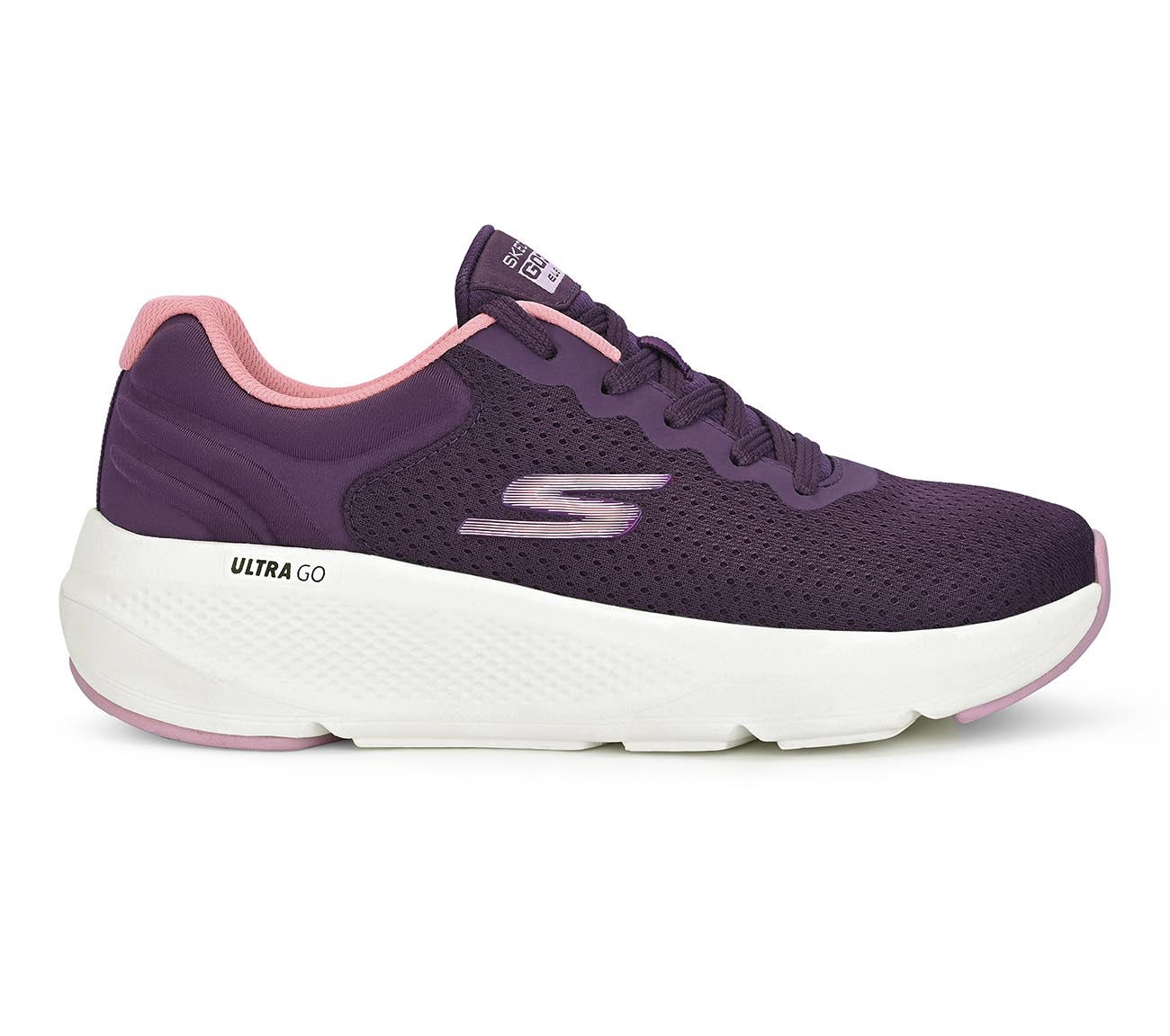 GO RUN ELEVATE, PLUM Footwear Lateral View