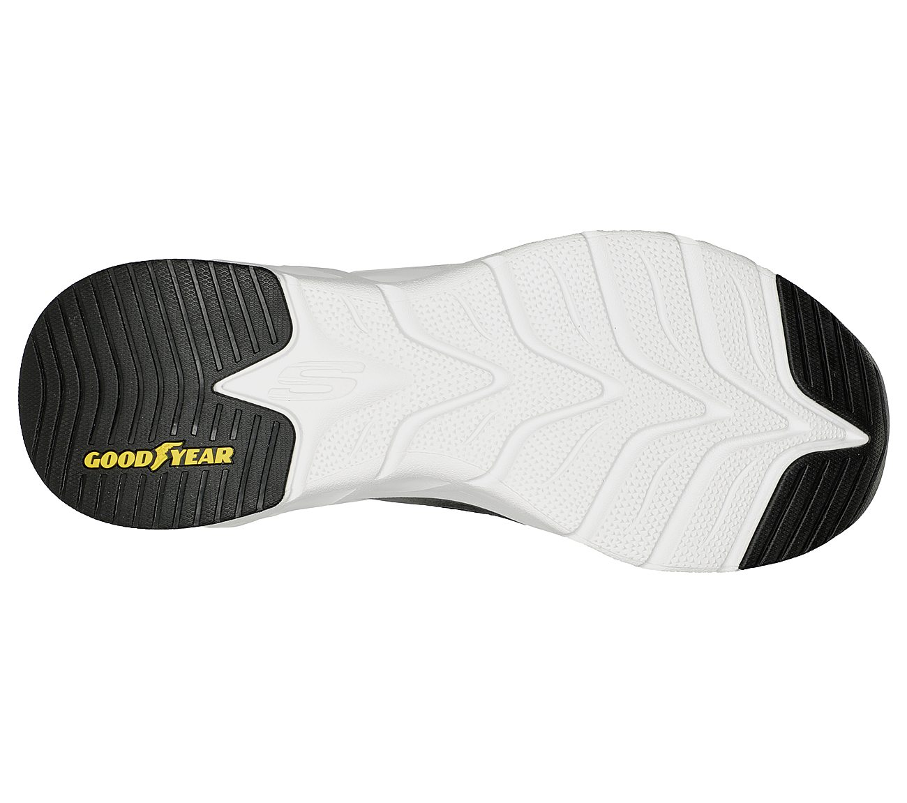 ARCH FIT GLIDE-STEP - NODE, BLACK/WHITE Footwear Bottom View