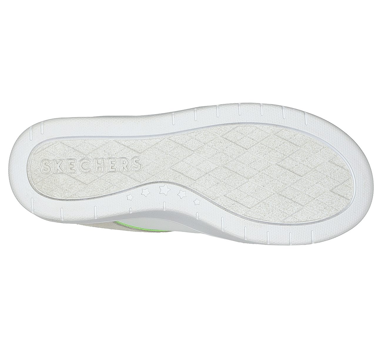 COURT HIGH - GLITTER MIX, WHITE/LIME Footwear Bottom View
