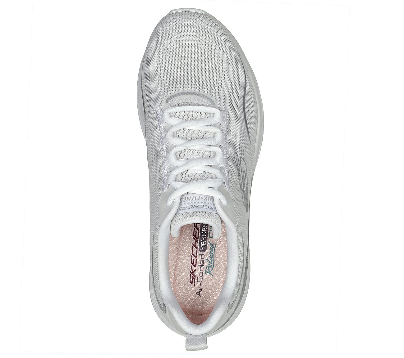 D'LUX FITNESS-PURE GLAM, WHITE/SILVER Footwear Top View