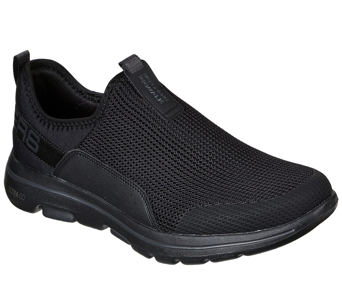 Skechers Black/Charcoal Go Walk 5 Downdraf Mens Walking Shoes - Style ...