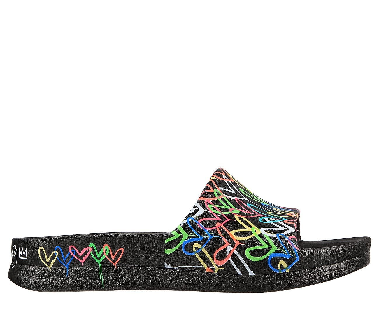 CALI CHARM - TRUST LOVE, BLACK/MULTI Footwear Lateral View