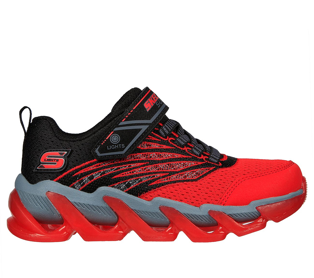 MEGA-SURGE - NEZCO, BLACK/RED Footwear Lateral View