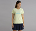 PERFORMANCE RUNNING T-SHIRT, LT. GRAY/LIME Apparel Lateral View