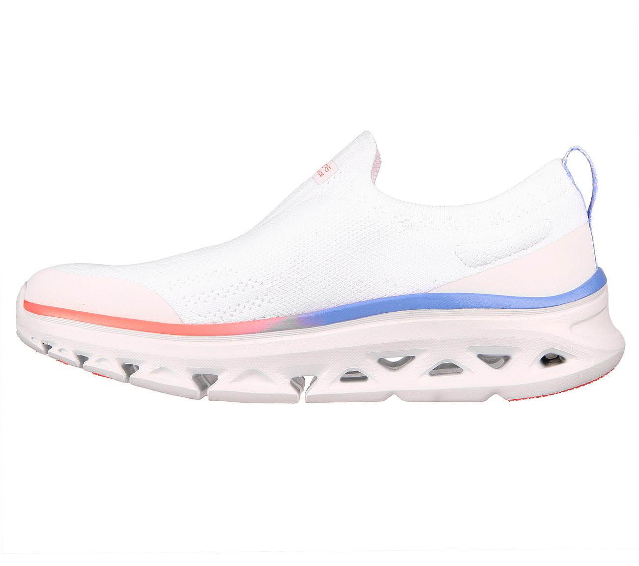 GO RUN GLIDE-STEP FLEX - ZULA, WHITE/MULTI Footwear Left View