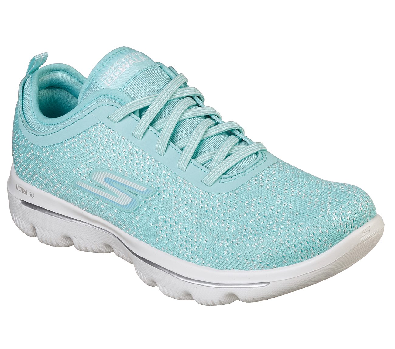 GO WALK EVOLUTION ULTRA-MIRAB, TURQUOISE Footwear Lateral View
