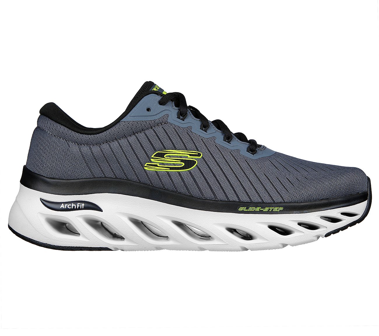 ARCH FIT GLIDE-STEP - KRONOS, CHARCOAL/BLACK Footwear Lateral View