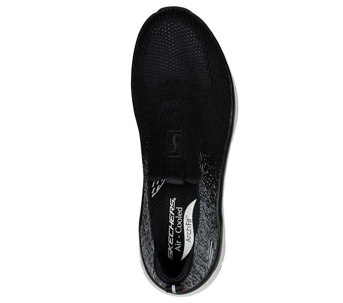 ARCH FIT D'LUX-KEY JOURNEY, BLACK/WHITE Footwear Top View