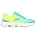 GO WALK MASSAGE FIT, TURQUOISE/LIME Footwear Lateral View