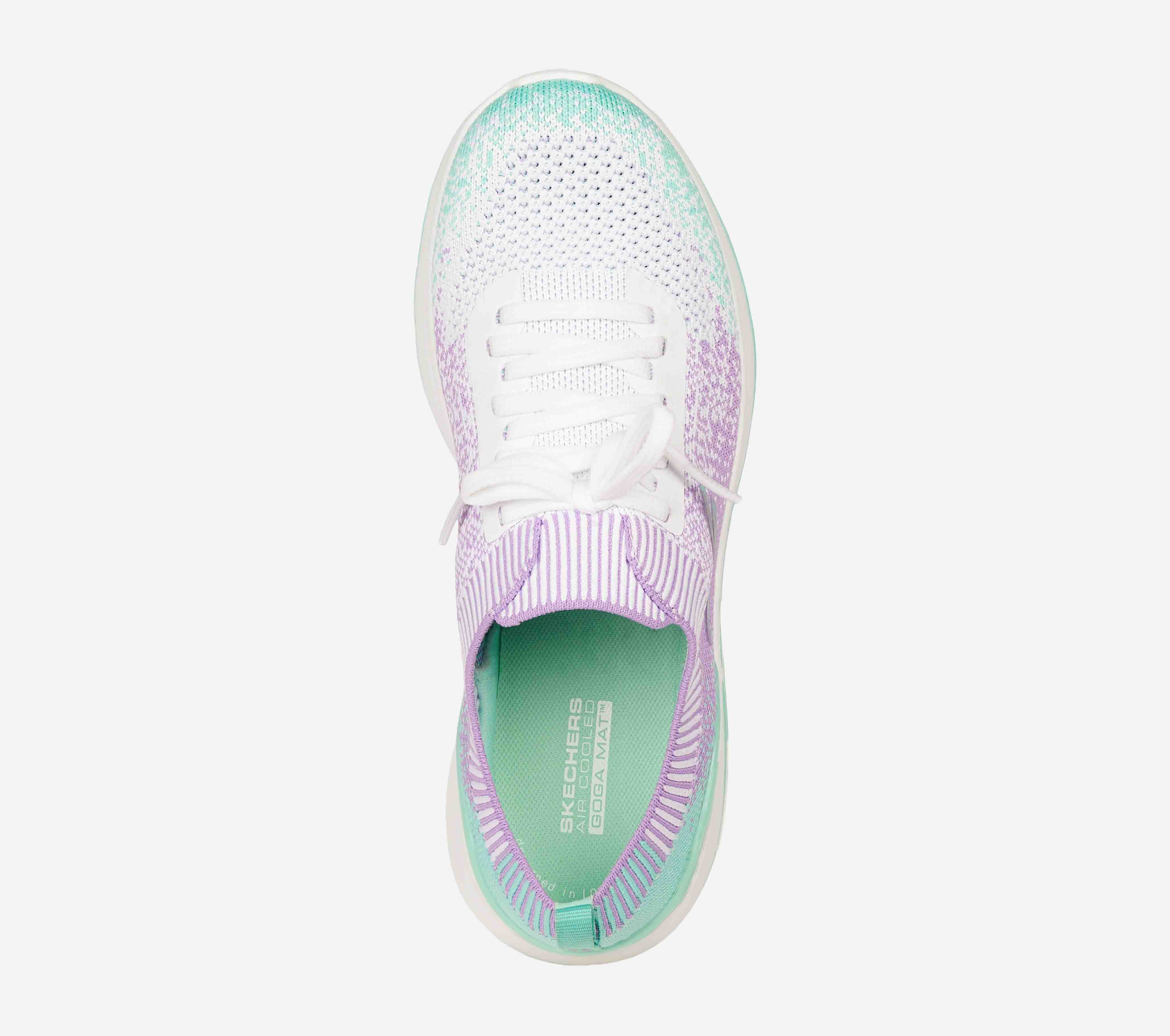 GO WALK STRETCH FIT, WHITE/MULTI Footwear Top View
