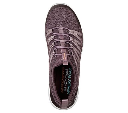 ARYA, PLUM Footwear Top View