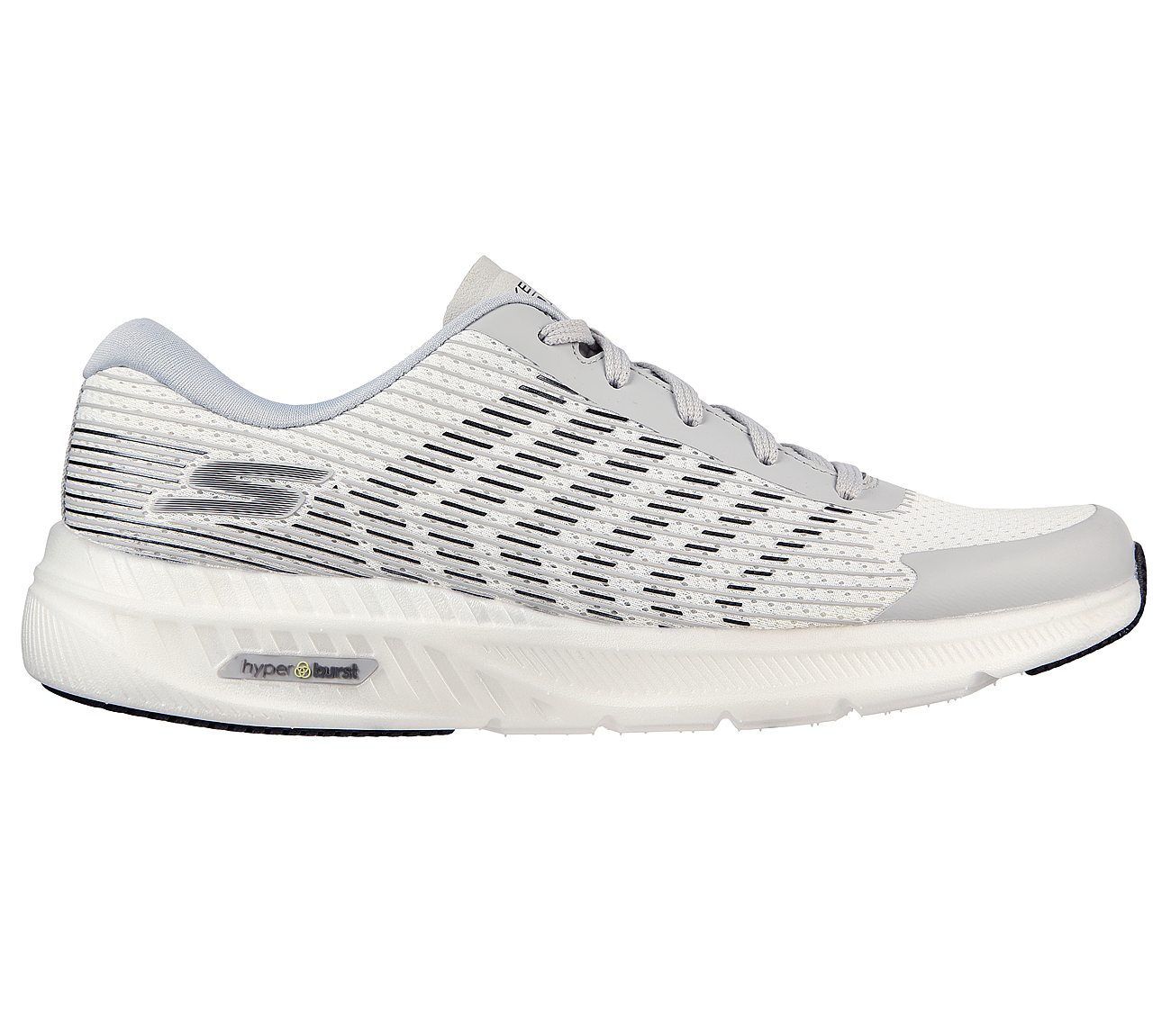 GO RUN HYPER BURST - HAPTIC R, WHITE BLACK Footwear Lateral View