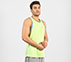 CUT AND SEW PERFORMANCE TANK, GRAY/GREEN