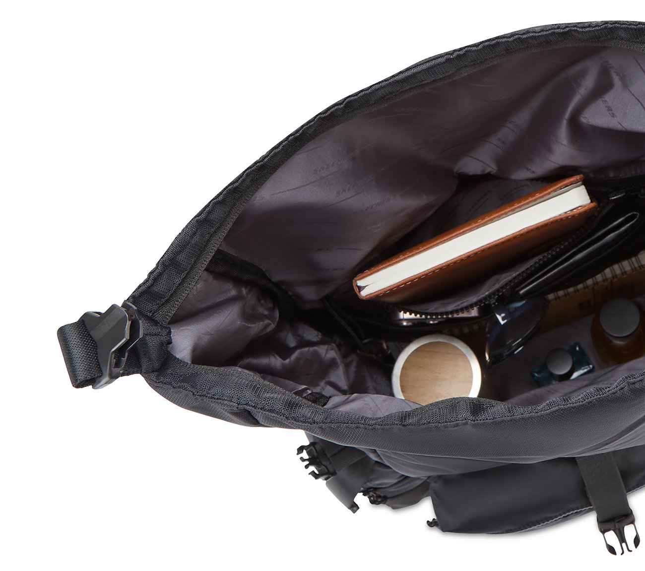 SKECHERS ROLLTOP BACKPACK, BLACK