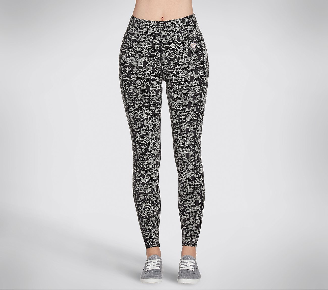 HEART EYES LEGGING, BLACK/NATURAL Apparels Lateral View