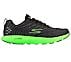 GO RUN 7+, BLACK/LIME Footwear Right View
