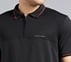 TONAL PANEL GOLF POLO, BLACK