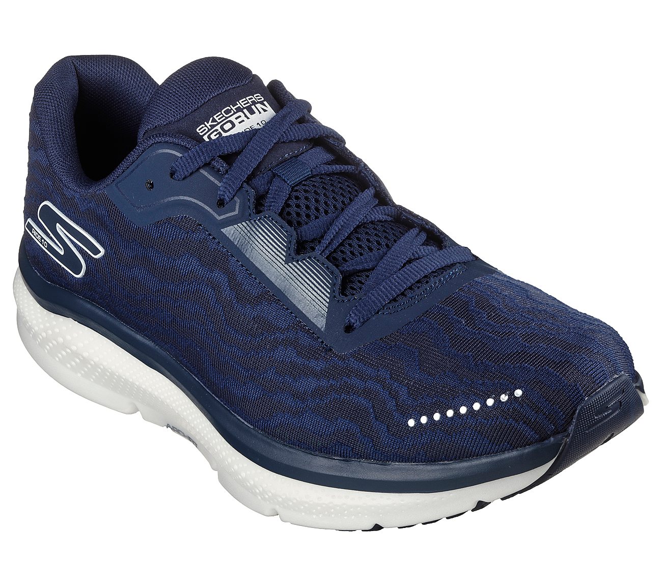 GO RUN RIDE 10, NAVY/WHITE Footwear Right View