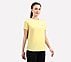 PERFORMANCE BOXY FIT T SHIRT, NATURAL/YELLOW