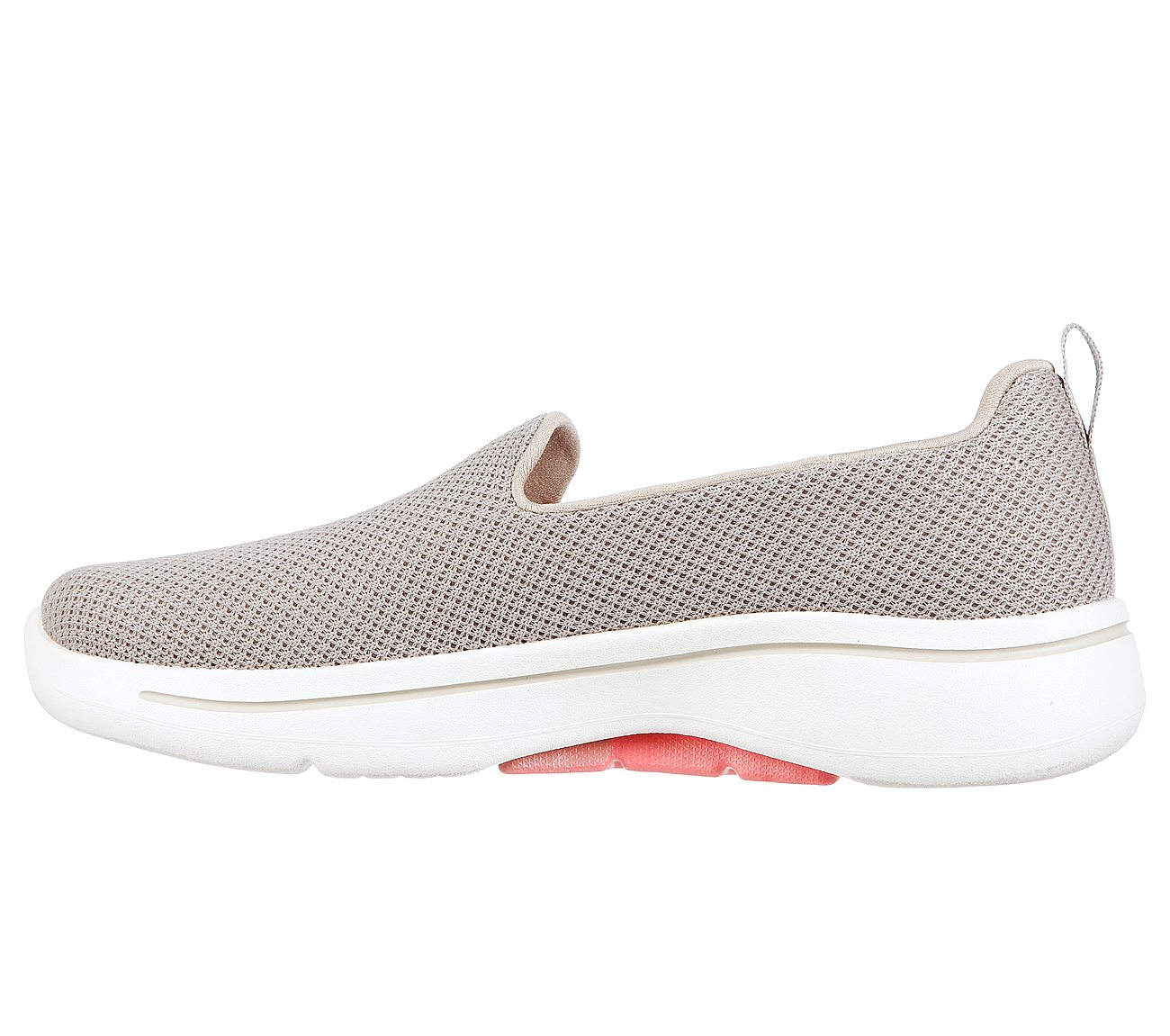 GO WALK ARCH FIT - GRATEFUL, TAUPE/CORAL Footwear Left View