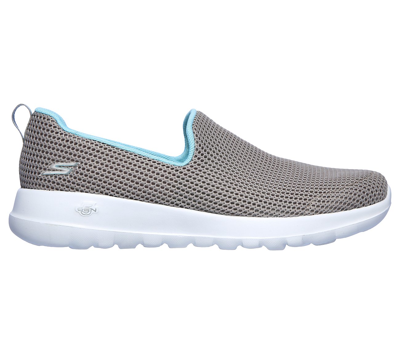 GO WALK JOY-CENTERPIECE, TAUPE/BLUE Footwear Right View