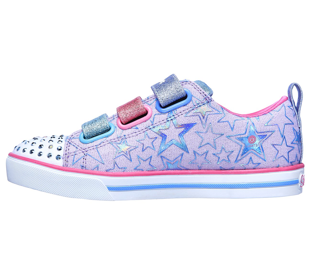 SPARKLE LITE-STARS THE LIMIT, LAVENDER/MULTI Footwear Left View