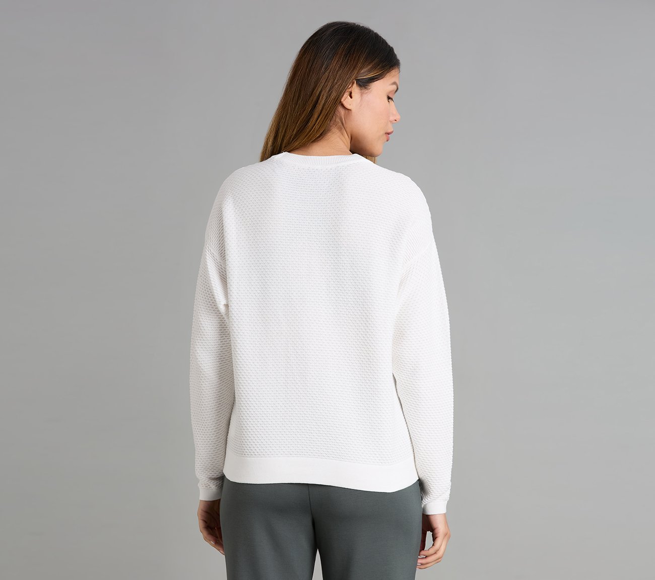 FLATKNIT FULL SLEEVE TEE, WHITE