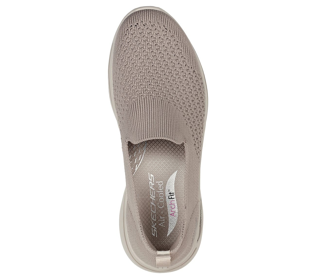 Skechers Taupe Go Walk-Arch-Fit-D Womens Slip On Shoes - Style ID ...