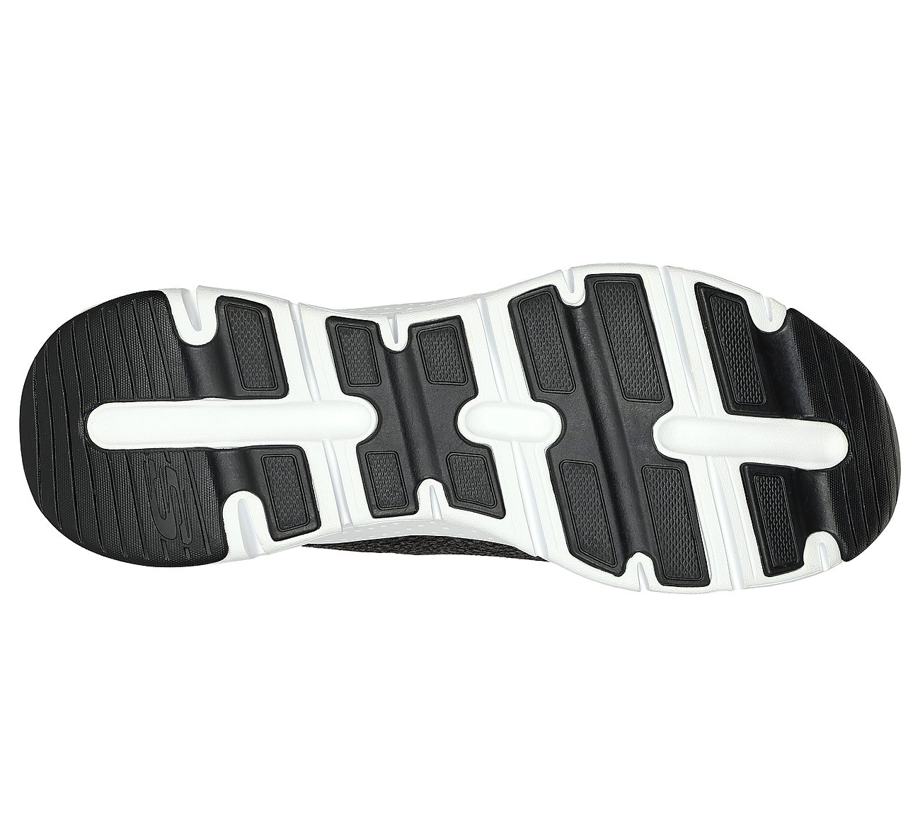 Skechers Slip-Ins: Arch Fit - New Verse, BLACK/WHITE Footwear Bottom View