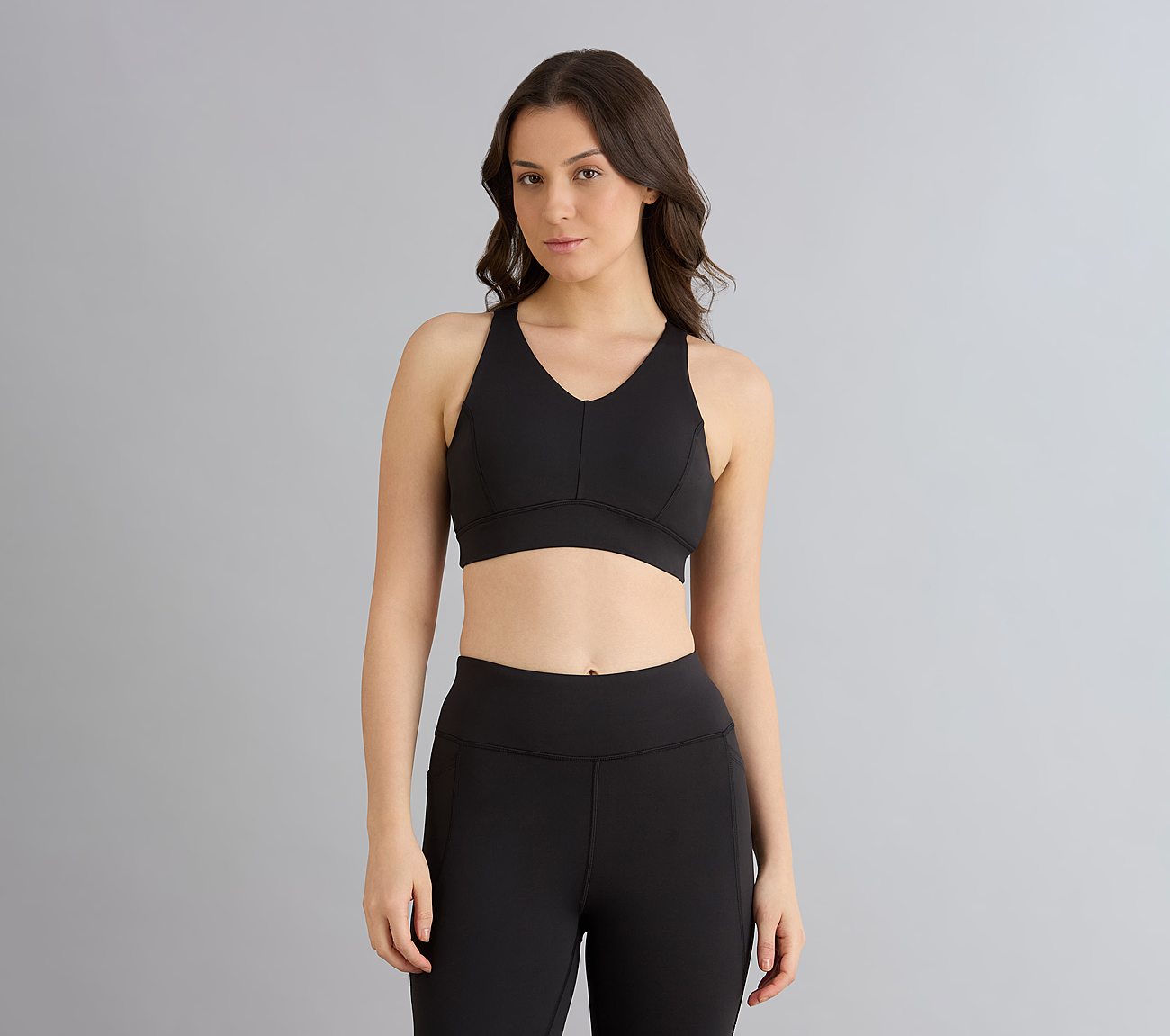 HIGH IMPACT SPORTS BRA, BLACK Apparel Lateral View