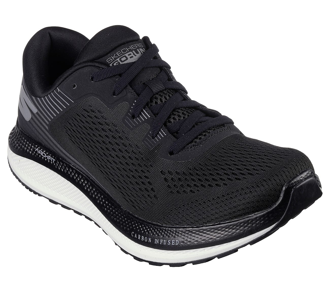 GO RUN PERSISTENCE, BLACK/WHITE Footwear Right View