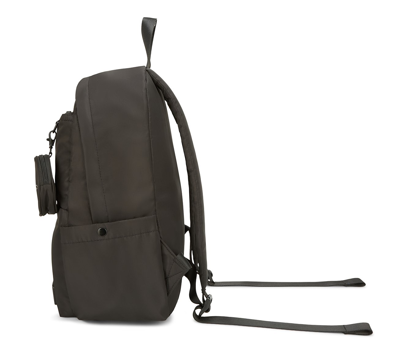 MICRO POLYESTER SINGLE COMPARTMENT & COIN POUCH BACKPACK, BLACK