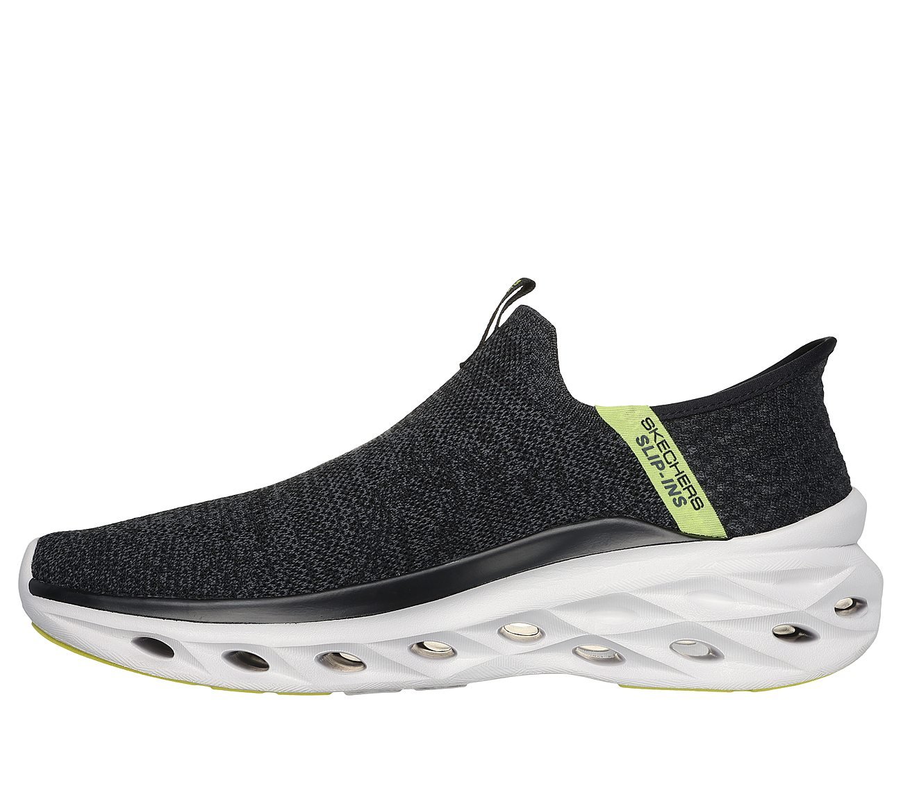 SKECHERS SLIP-INS: GLIDE-STEP SWIFT - PROSE, BLACK Footwear Left View