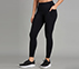 RIB PANELLED LEGGINGS, BLACK