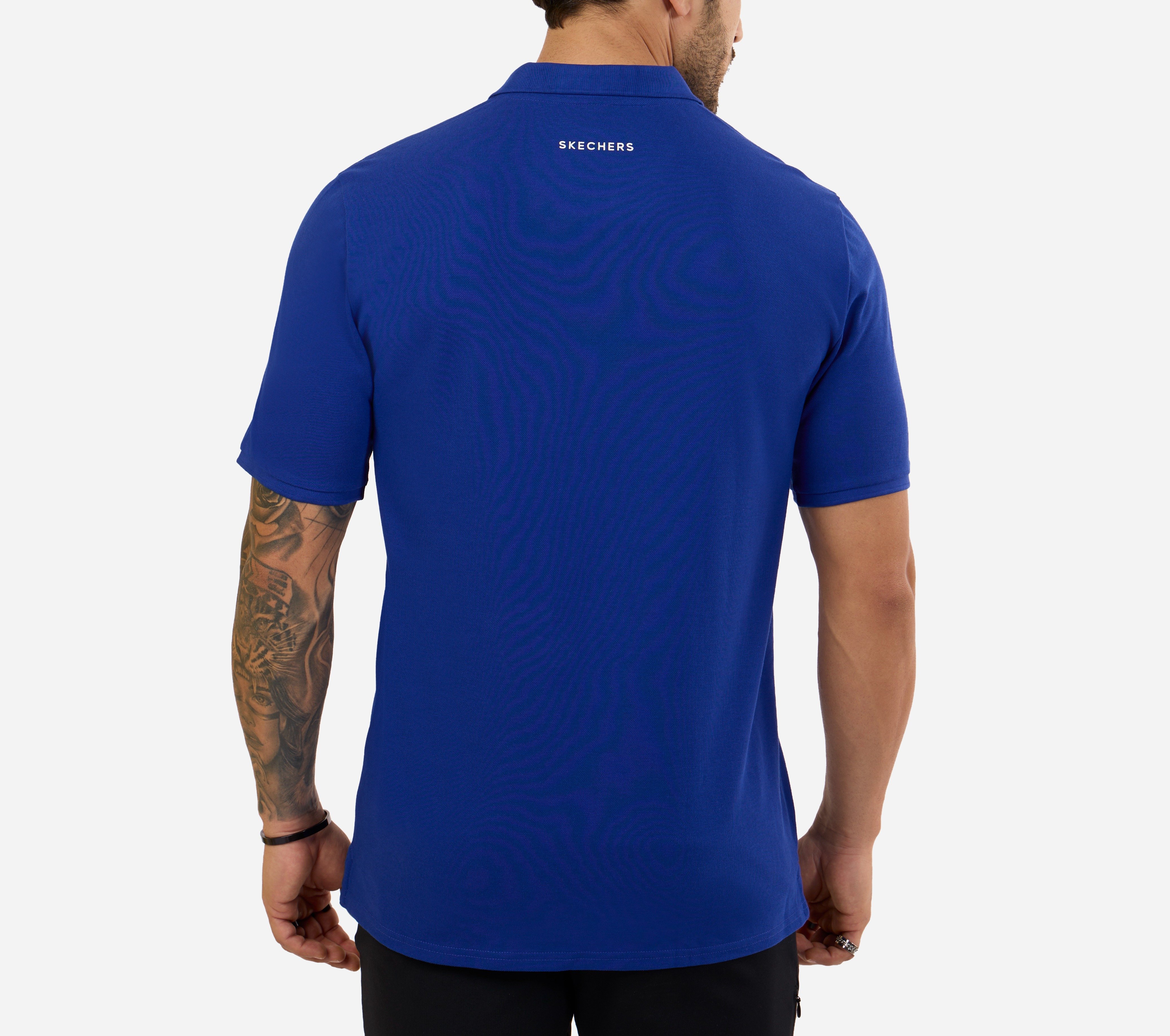 MI FAN LOGO POLO, Royal Blue Apparel Left View