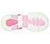 GO WALK 5 FOAMIES - PSYCHADEL, PINK/MULTI Footwear Bottom View