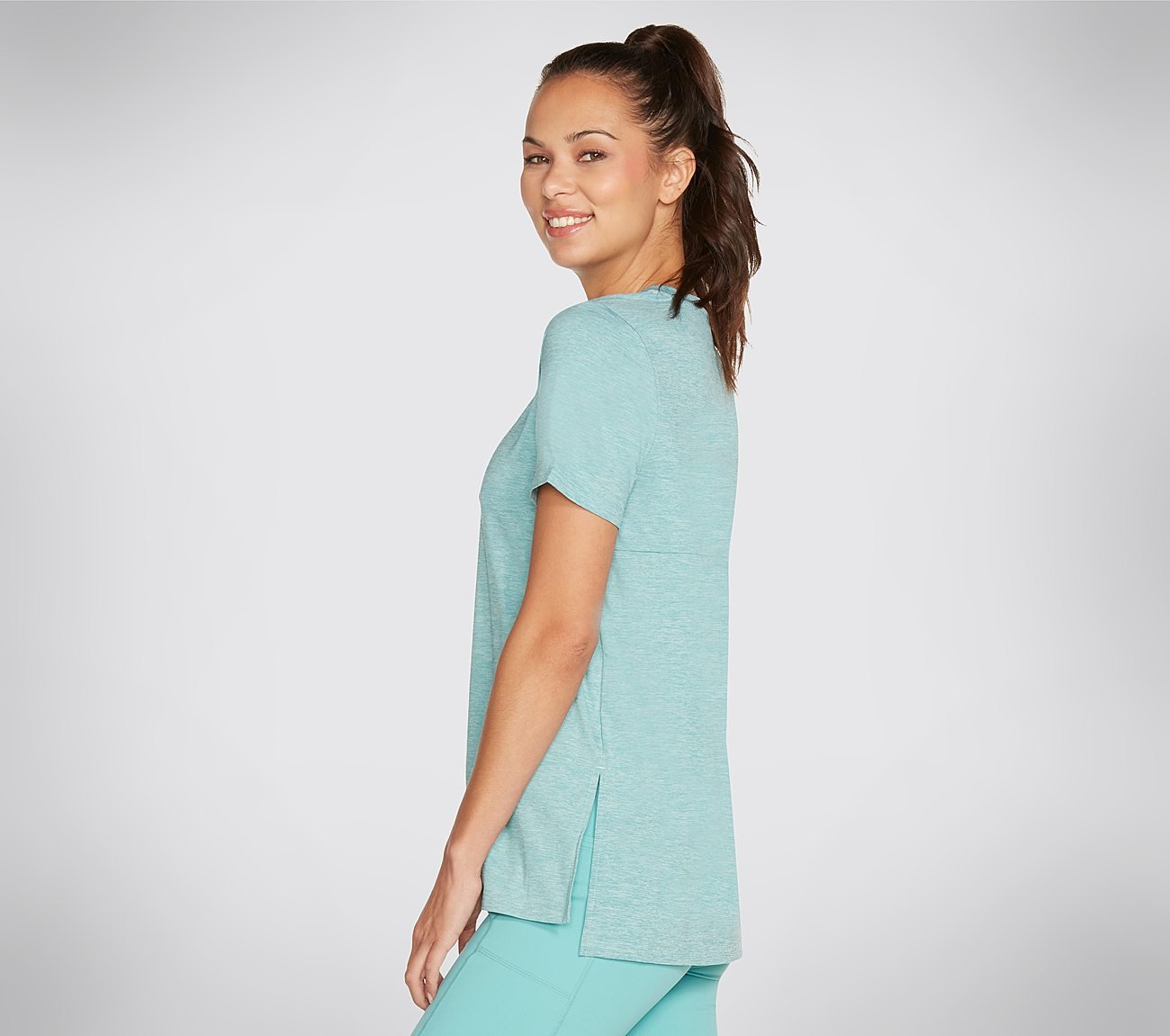 DIAMOND BLISSFUL TEE, TURQUOISE Apparels Bottom View